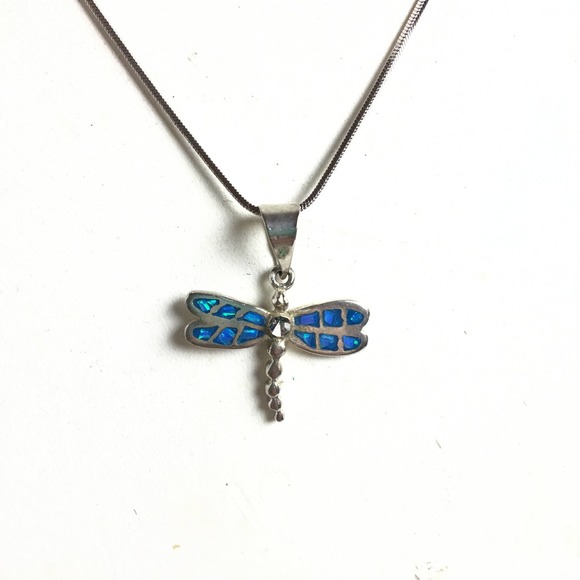 Dragonfly inlay necklace - Picture 1 of 4